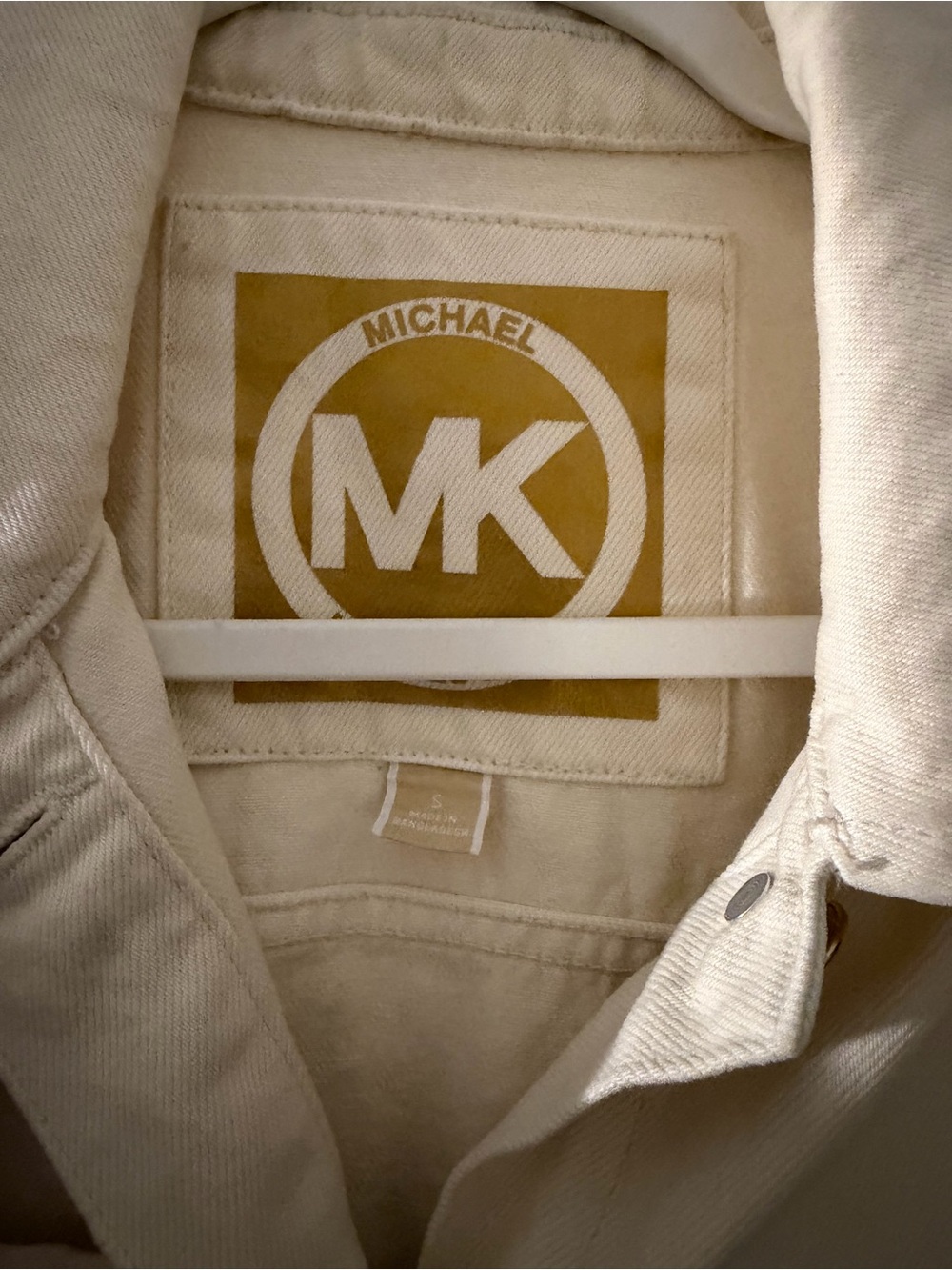 Michael Kors Cream-Beige button down shirt - Picture 3 of 3